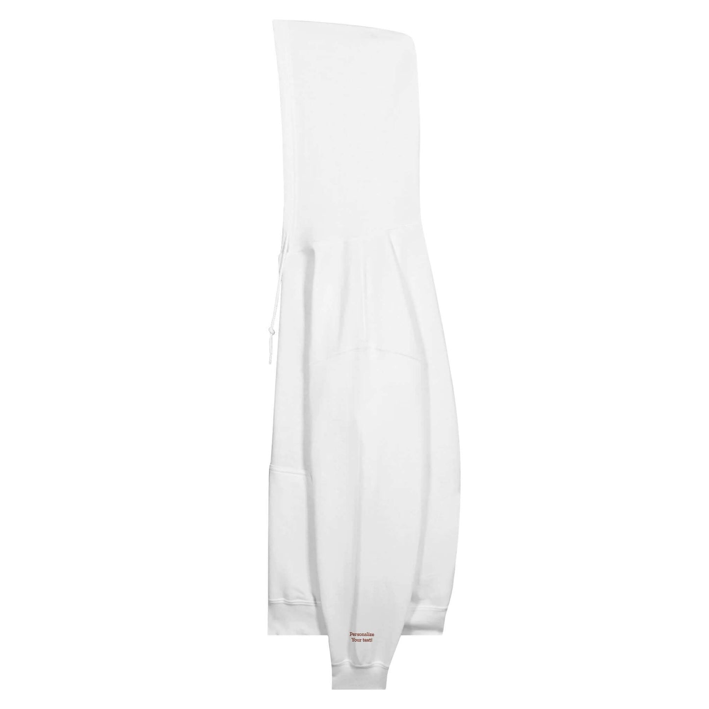 Personalized Classic Unisex Zip Hoodie - Dentistry is My Canvas, featuring a sleek white design with a hood.
