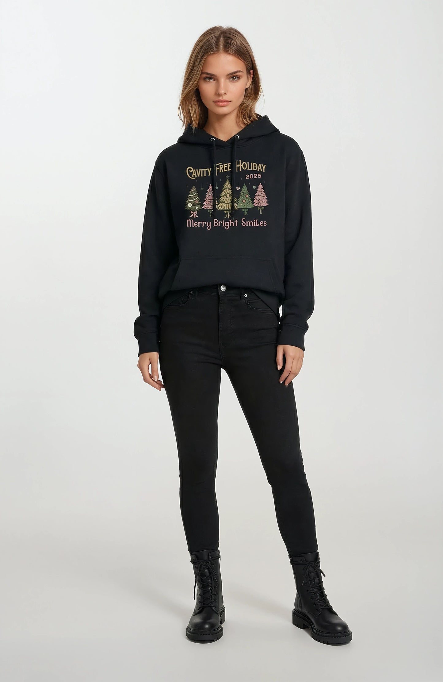 Premium Womens Pullover Hoodie Black