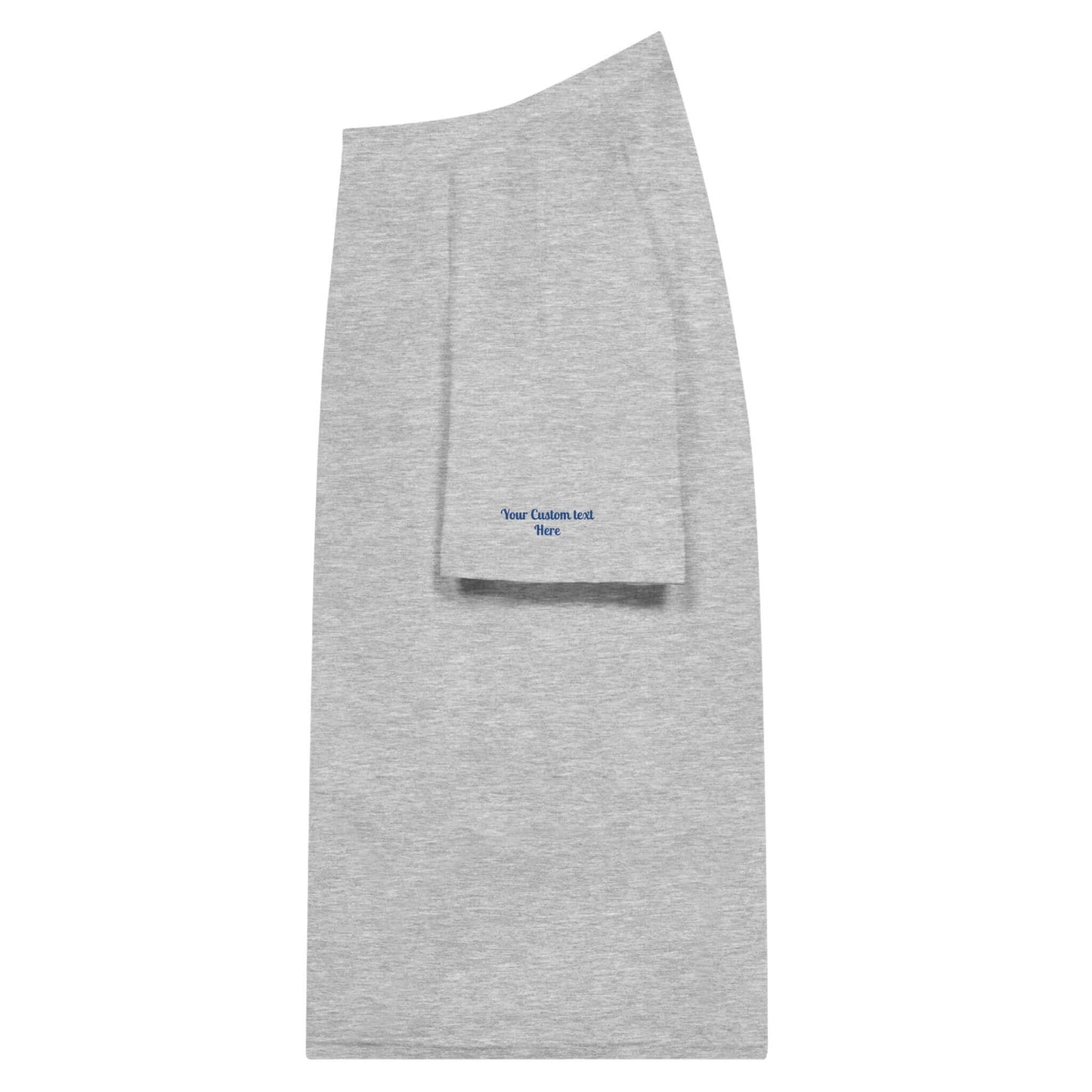 Future Hygienist Soon personalized heavyweight unisex crewneck t-shirt in gray, showcasing custom text on the sleeve.