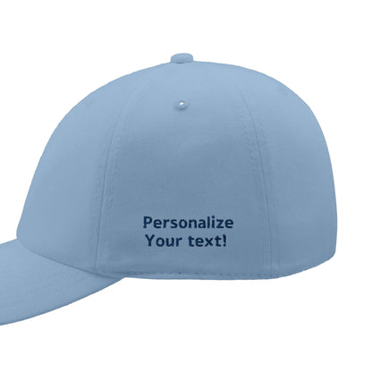 Personalized fitted baseball cap for White Coat Ceremony, featuring customizable text option.