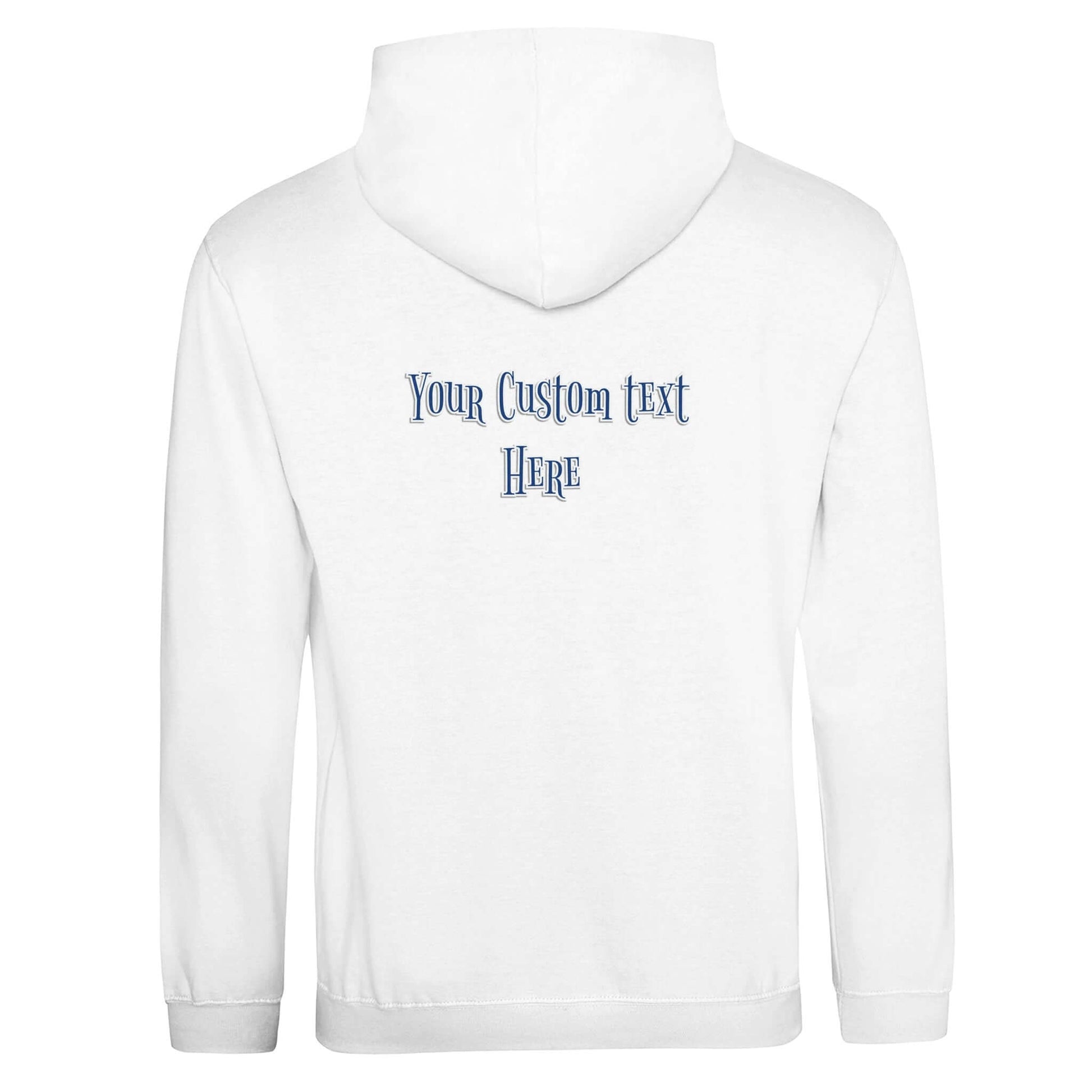 Personalized Premium Unisex Hoodie - Step Into Dentistry with customizable text on the back.
