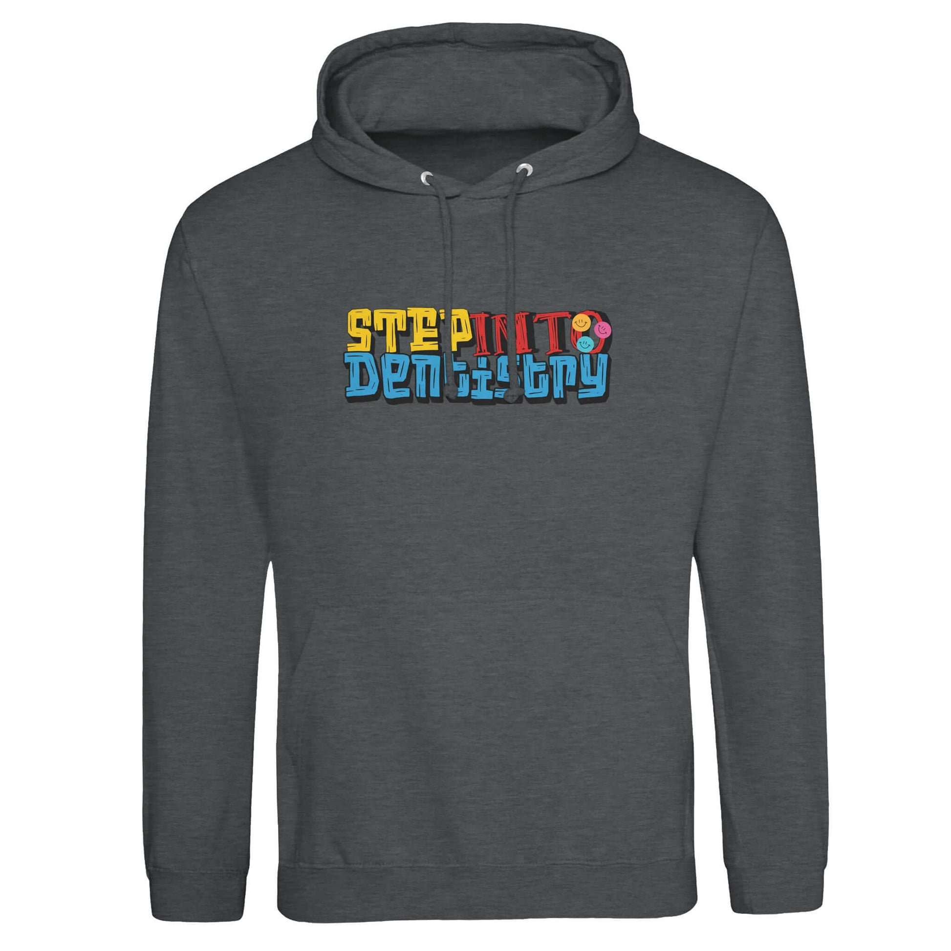 Personalized Premium Unisex Hoodie - Step Into Dentistry with colorful - front design.