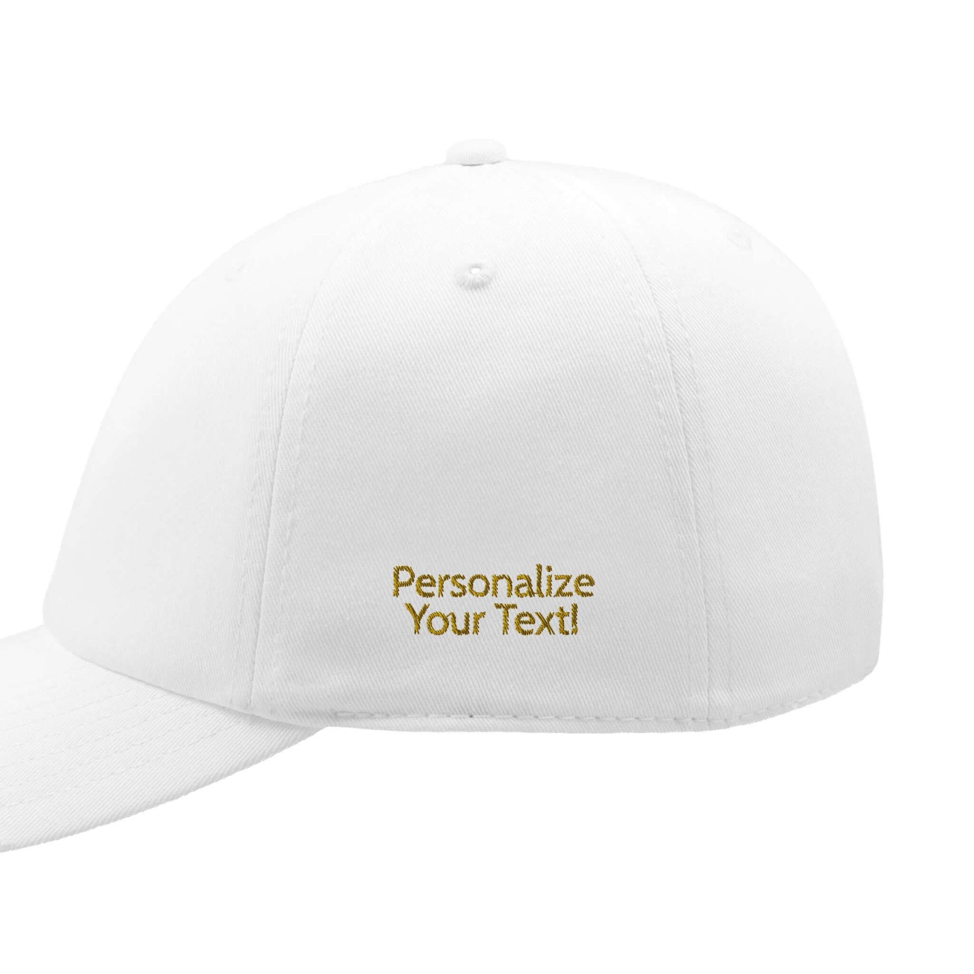 Personalized RDH Dental Dad Cap with customizable text embroidery on white Yupoong low-profile cotton twill.