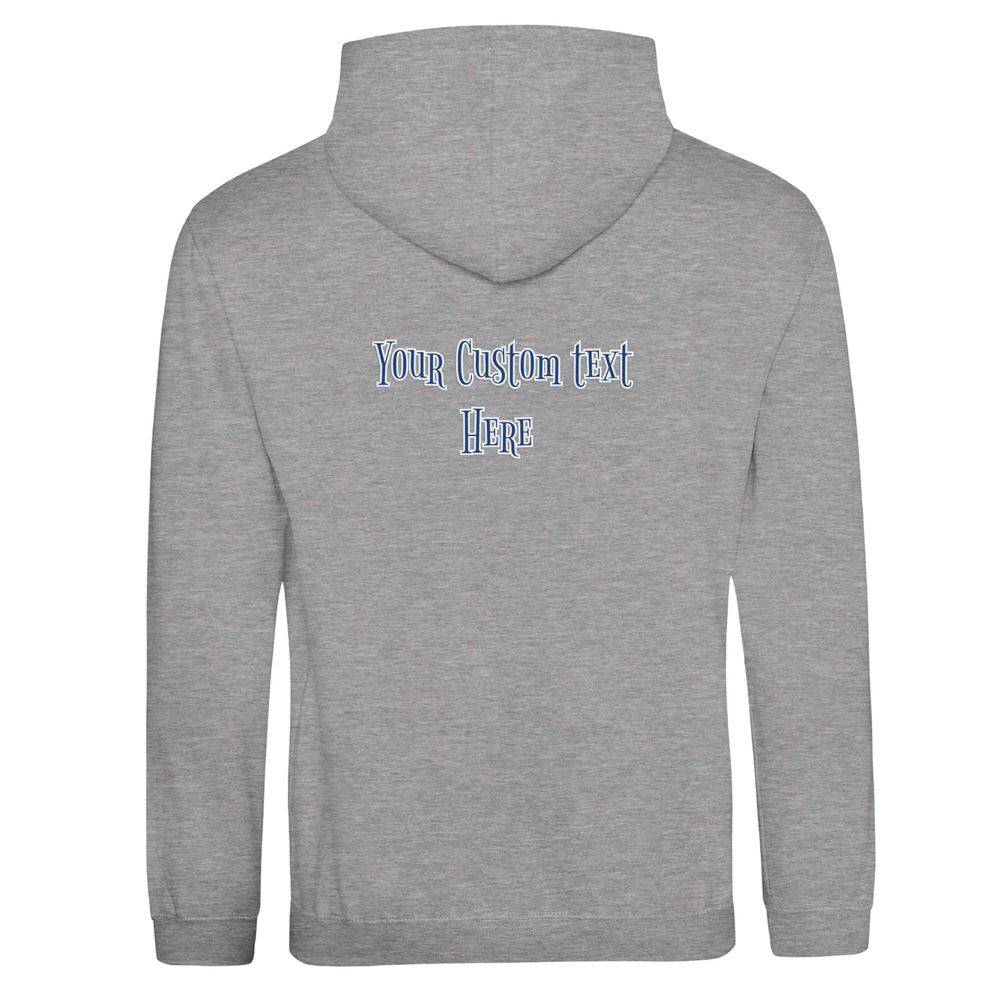 Personalized Premium Unisex Hoodie - Step Into Dentistry with custom text on the back, showcasing dental-themed design.