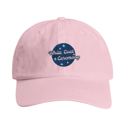 Personalized pink dad cap featuring White Coat Ceremony logo honoring future dentists.